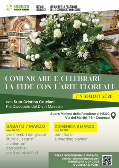 Comunicare e celebrare la fede con l’arte floreale. Corso a Cosenza