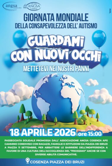 Autismo. Camminata a Cosenza il 18 aprile