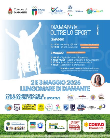 2 e 3 maggio. Diamante oltre lo sport