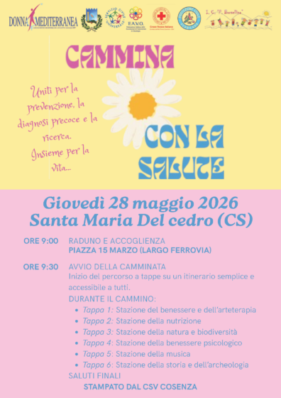 Cammina con la salute a Santa Maria del Cedro