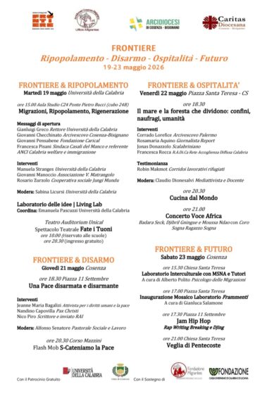 Ritorna il Festival Frontiere a Cosenza