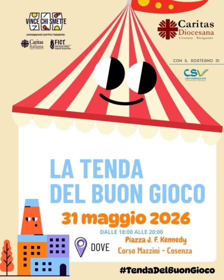 Caritas contro gioco d’azzardo. Tenda del Buon Gioco anche a Cosenza