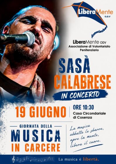 Cosenza. Concerto di Sasà Calabrese in carcere