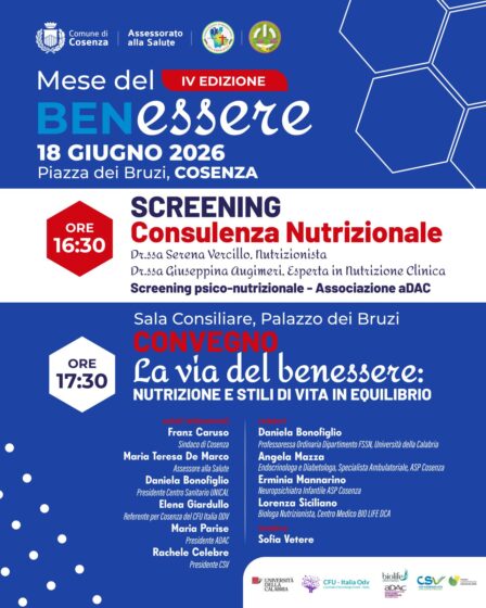 Convegno e screening nutrizione a Cosenza