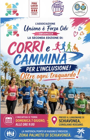 Corri e cammina per l’inclusione a Schiavonea di Corigliano
