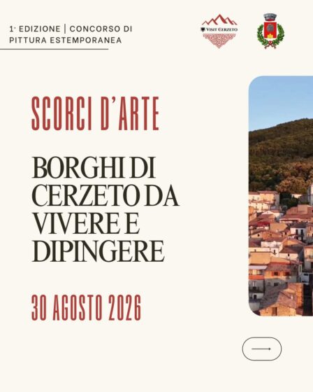 Cerzeto celebra l’arte con il concorso di pittura estemporanea “Scorci d’Arte”