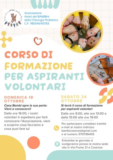 Cosenza. Al via il corso di formazione per aspiranti volontari di BAMBI
