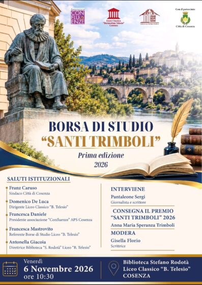 Liceo Telesio Cosenza. Borsa di Studio “Santi Trimboli”