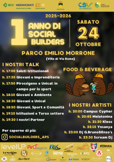 Parco Morrone Cosenza. Un anno di Social Builders