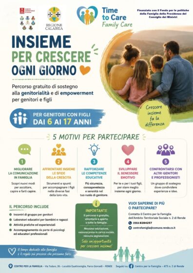 ATS n. 2 Rende. Percorso gratuito di sostegno alla genitorialità